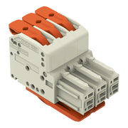 WAGO GmbH & Co. KG - Ein- und mehrpolige Klemmenleiste 1-Leiter-Federleiste 831-1103/322-000 Push-inCAGECLAMP,lgr − 24 Stück