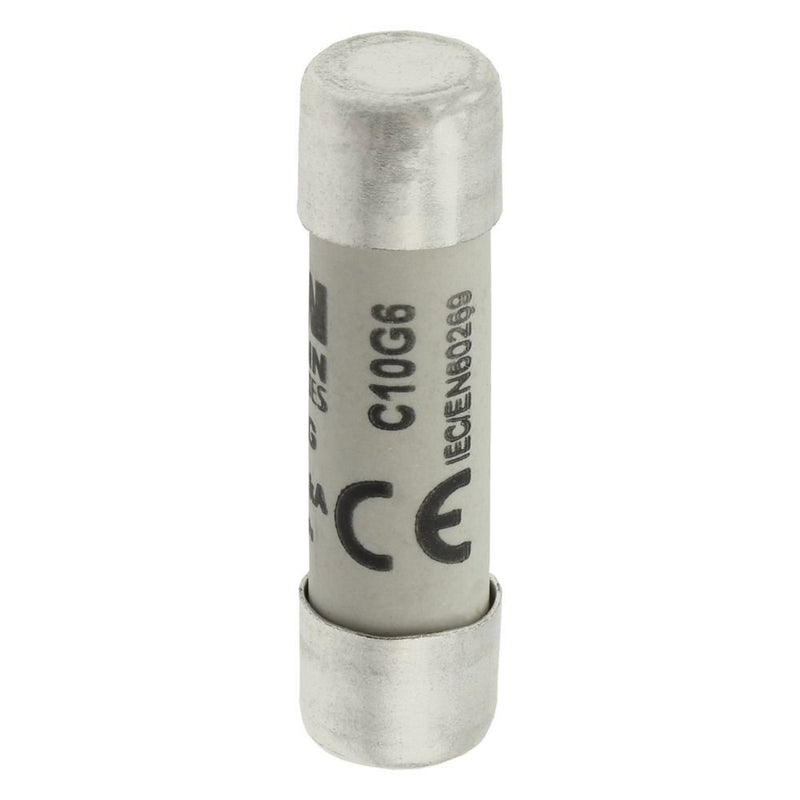 Eaton - Zylindrische Sicherung Sicherungseinsatz Nieders. C10G6 6A AC 500V 120kA − 10 Stück