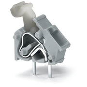 WAGO - Leiterplattenklemme Anreihbare Leiterplattenk. 256-844 Drücker,2,5mm²,bl − 100 Stück