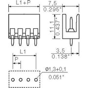 Weidmüller - Leiterplattensteckverbinder Klemmleiste SL3.5/02/180G3.2SNOR − 100 Stück