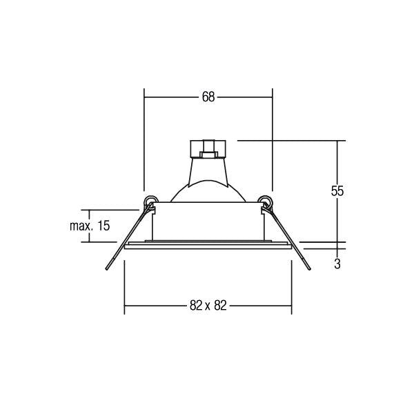 Brumberg Leuchten - Downlight/Strahler/Flutlicht NV-Einbauleuchte 26005220 50W GX5,3 edelstahl
