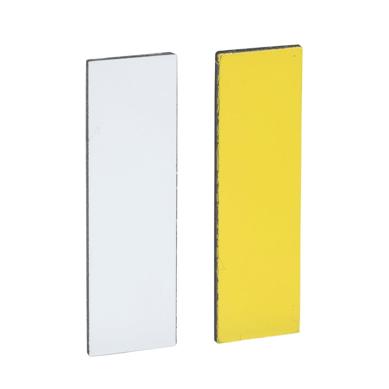 Schneider Electric - Bezeichnungsschild für Befehlsgeräte Leerschild ZBY0102 ws/ge 8x27 − 10 Stück