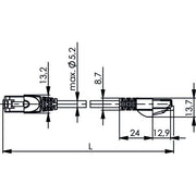 Telegärtner - Patchkabel Kupfer Patchkabel S/FTP C.6A 1,0m 100008092 MP8 500,LSZH,bl,1:1