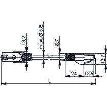 Telegärtner - Patchkabel Kupfer Patchkabel Cat5 gn 100008000 1,0m, SF/UTP, PUR