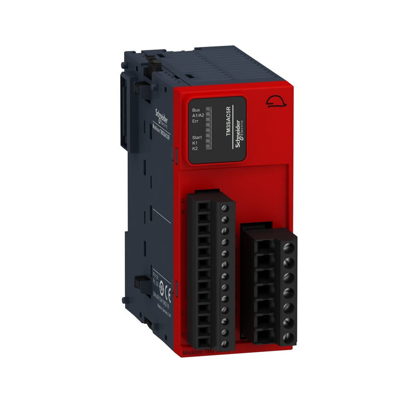 Schneider Electric - Gerät zur Überwachung von sicherheitsgerichteten Stromkreisen Sicherheitsmodul TM3 TM3SAC5R E-STOP CAT.3, Schrau