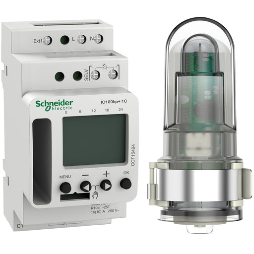 Schneider Electric - Dämmerungsschalter Reiheneinbau Dämmerungsschalter CCT15494 IC100kp+, Bluetooth