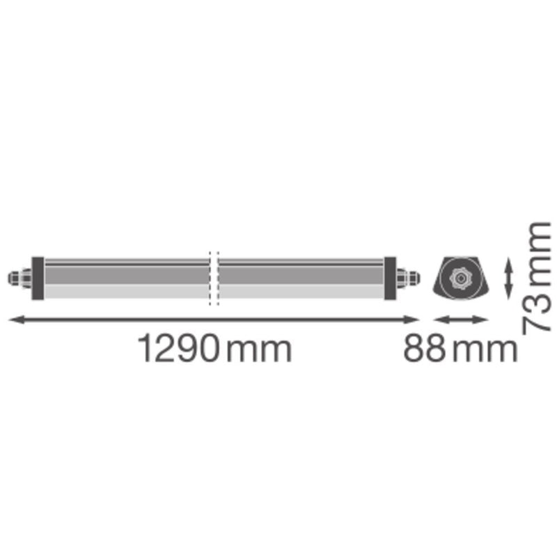Ledvance - Decken-/Wandleuchte LED-Feuchtraumleuchte DPFLEXTH1,2P34WML840 1,2m, 840, ML