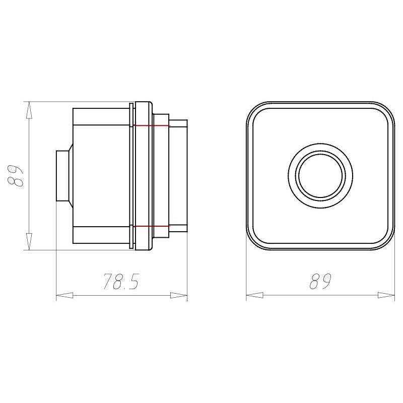Kaiser - Dose, Gehäuse für Montage in der Wand/Decke BB-Einbaugehäuse 1223-22 90x90x70mm