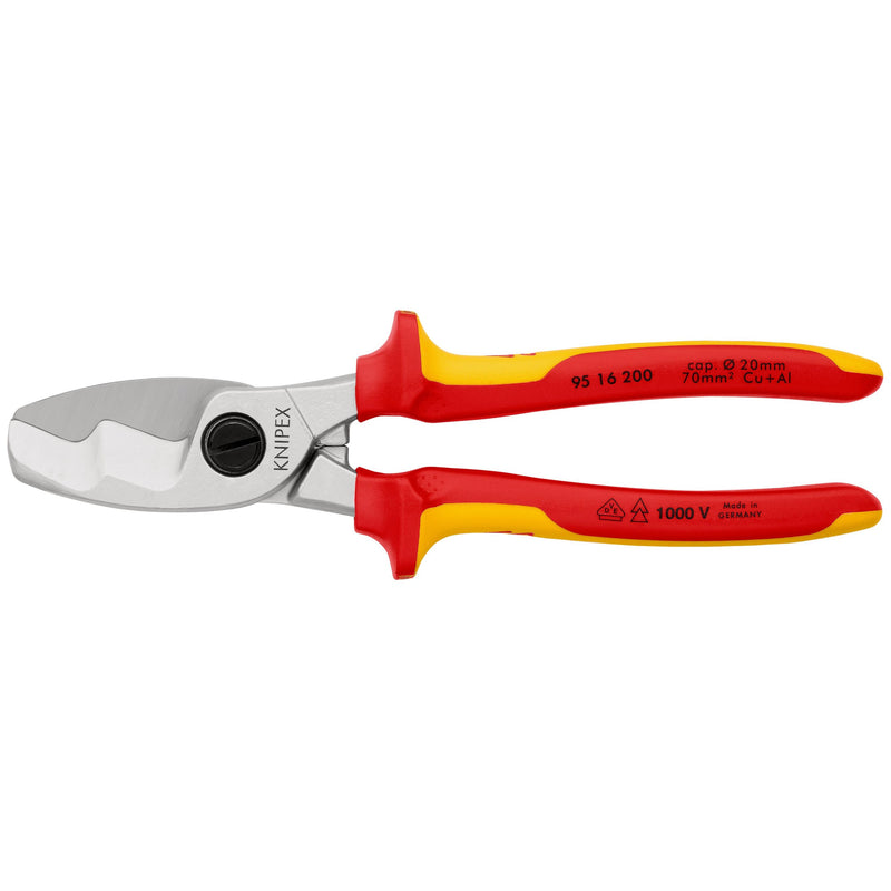 Knipex - Kabelschere 95 16 200 SB isoliert, 200mm