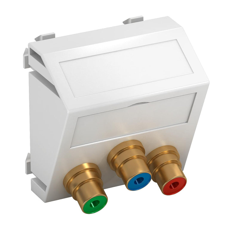 OBO Bettermann - Einsatz/Abdeckung für Kommunikationstechnik Multimediaträger MTS-3R F RW1 45x45mm rws