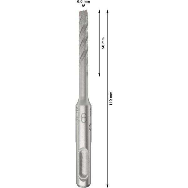 Bosch - Bohrer PRO SDS plus-5X 2608833891VE(10) Hammerbohrer 6 x 50