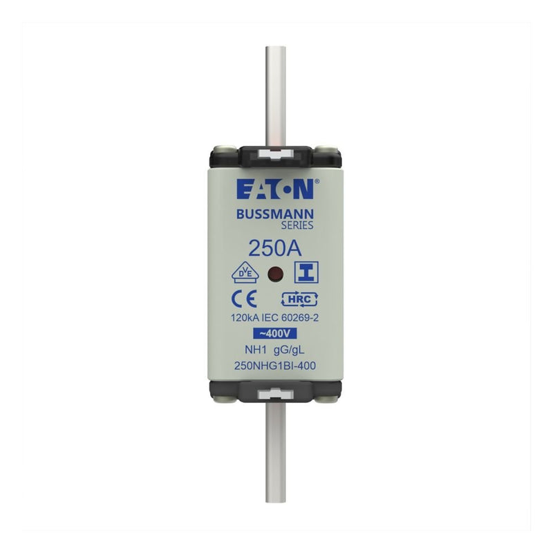 Eaton - Messersicherung Sicherungseinsatz Nieders. 250NHG1BI-400 250A AC 400V 120kA − 3 Stück