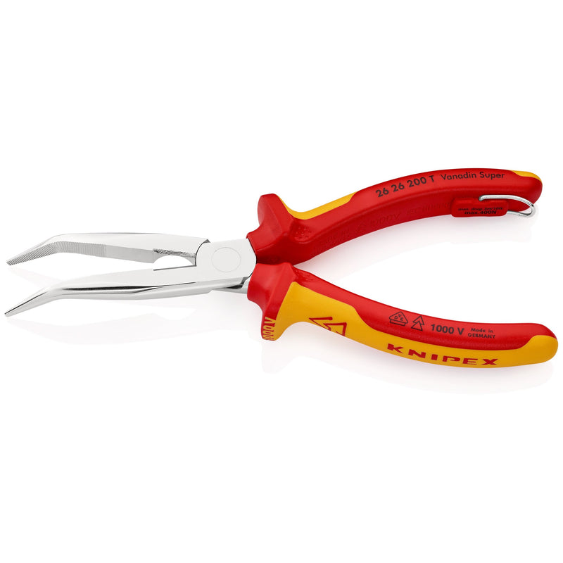 Knipex - Flachzange Flachrundzange 26 200 T BK − 1 Stück