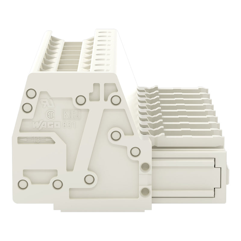 WAGO - Ein- und mehrpolige Klemmenleiste 1-Leiter-Federleiste 831-3109 CAGECLAMP,10mm²,lgr − 12 Stück