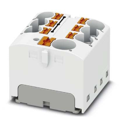 Phoenix Contact - Durchgangs-Reihenklemme Verteilerblock PTFIX 10/6X4 WH − 8 Stück