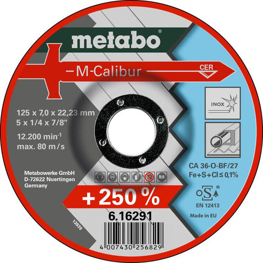 Metabowerke - Trenn-/Schleifscheibe Trennscheibe M-Calibur 616291000 125x7,0x22,23mm − 25 Stück