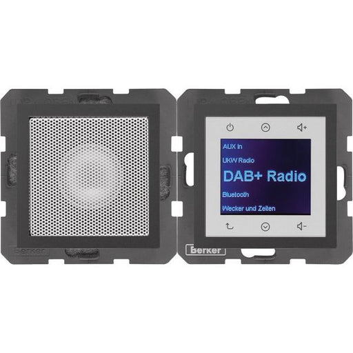 Berker - Elektronik-Gerät für Installationsschalterprogramme Radio mit Lautspr. DAB+, B 30801606 t.,B.x anth