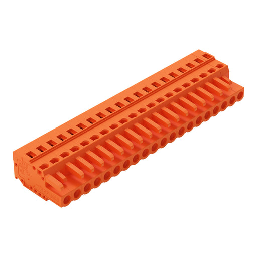 WAGO - Kabelsteckverbinder für Leiterplattensteckverbinder 1-Leiter-Federleiste 231-320/102-000 CAGECLAMP,2,5mm²,or − 10 Stück