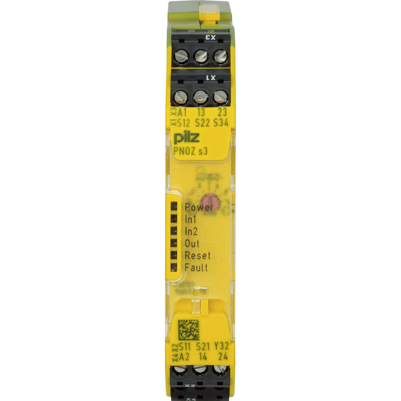 Pilz - Gerät zur Überwachung von sicherheitsgerichteten Stromkreisen Not-Aus-Schaltgerät PNOZ s3 #750103 24VDC 2 n/o
