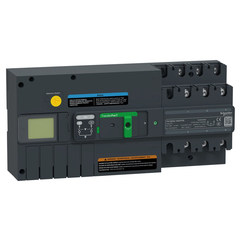 Schneider Electric - Lastschalter Netzumschaltung autom. TA16D3L1604TPE 160A 3P LCD 400VAC