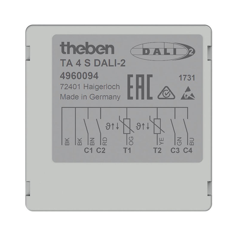 Theben - Bussystem-Binäreingang Tasterschnittstelle TA 4 S DALI-2 4 Eingänge