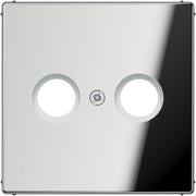 Jung - Einsatz/Abdeckung für Kommunikationstechnik Abdeckung gl.chr GCR 2990 TV für Antennendose