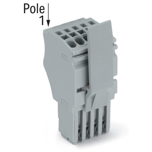 WAGO - Ein- und mehrpolige Klemmenleiste 1-Leiter-Federleiste 2020-102/122-000 CAGECLAMP,1,5mm²,gr − 100 Stück