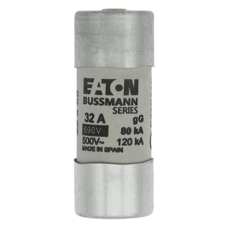 Eaton - Zylindrische Sicherung Sicherungseinsatz Nieders. CYL GG 22,#C22G32S 32A AC 690V 80kA − 10 Stück