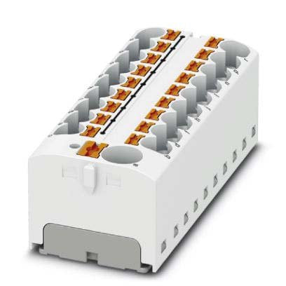 Phoenix Contact - Durchgangs-Reihenklemme Verteilerblock PTFIX 10/18X4 WH − 8 Stück