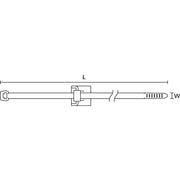 HellermannTyton - Kabelbinder Befestigungsbinder T50ROSEC23-MC5-BK-D1 − 500 Stück