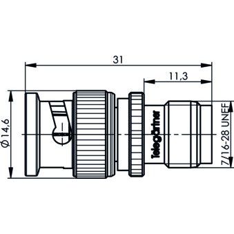 Telegärtner - Koax-Kupplung Adapter BNC-TNC (M-F) 100023675 − 5 Stück