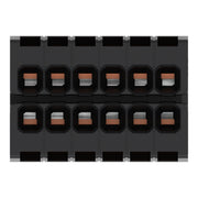 WAGO - Ein- und mehrpolige Klemmenleiste 1-LeiterFederleiste2reihig 713-1106 CAGECLAMP 1,5mm²,sw − 50 Stück