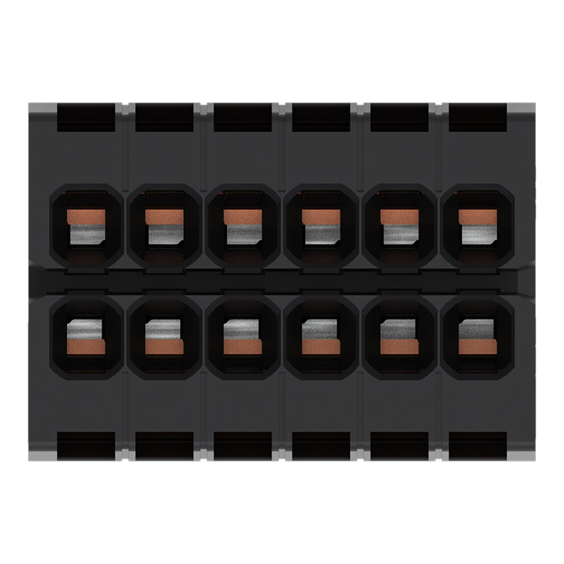 WAGO - Ein- und mehrpolige Klemmenleiste 1-LeiterFederleiste2reihig 713-1106 CAGECLAMP 1,5mm²,sw − 50 Stück