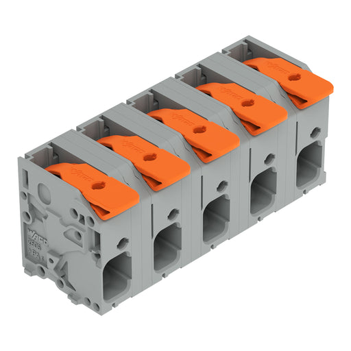 WAGO - Leiterplattenklemme Hebel 2606-1355 6mm²,grau − 40 Stück