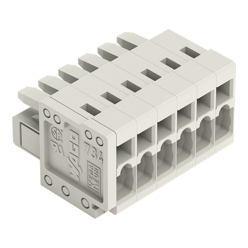 WAGO - Kabelsteckverbinder für Leiterplattensteckverbinder 1-Leiter-Federleiste 734-107/033-000 CAGECLAMP 1,5mm²,lgr − 50 Stück
