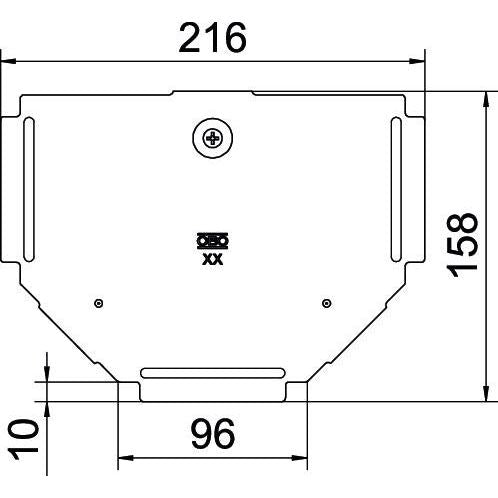 OBO Bettermann - Deckel T-Stück für Kabeltragsystem Deckel für T-Stück RTD 100 DD B100mm