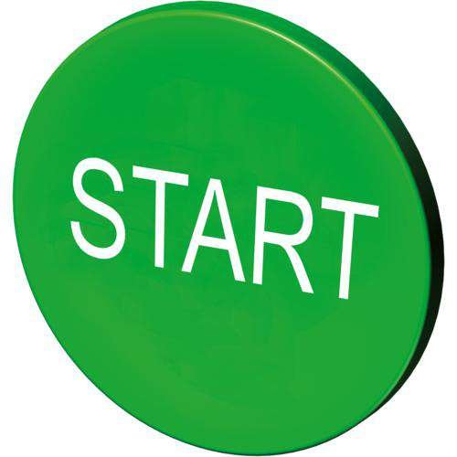 Stahl - Bezeichnungsschild für Befehlsgeräte Tastenschild 8602/3 227801 grün START − 1 Stück by Stahl
