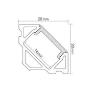 Nobile - Zubehör/Ersatzteile für Lichtschlauch/-band Alu Eck-Profil 2m 5011147806 Abdeckung transp. − 1 Stück