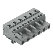 WAGO - Kabelsteckverbinder für Leiterplattensteckverbinder 1-Leiter-Federleiste 231-206/008-000 CAGECLAMP,2,5 mm²,gr − 50 Stück