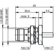 Telegärtner - Koax-Steckverbinder TNC-Einbaubuchse 50Ohm 100023771 cr/cr, G8 (RD-316) − 5 Stück