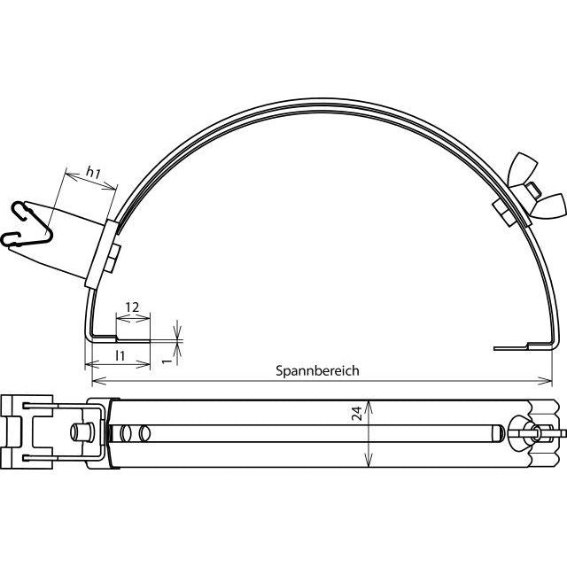 DEHN - Dachleitungshalter für Blitzschutz Dachleitungshalter DLHDG8H20FG #206807 DEHNgrip NIRO/galCu