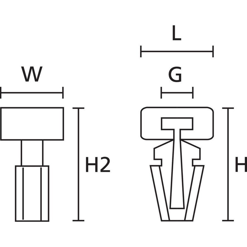 HellermannTyton - Befestigungssockel und -element für Kabelbinder Befestigungssockel TM1SF-N66-NA-C1 − 100 Stück