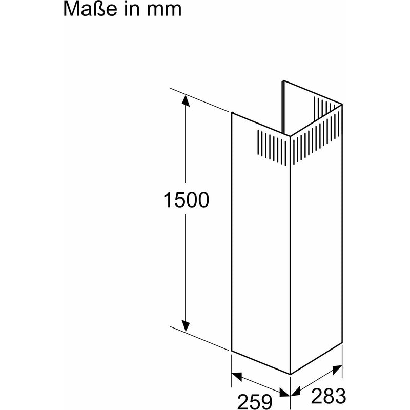 Bosch - Zubehör/Ersatzteile für Dunstabzugshauben Kaminverlängerung DWZ0BX6L1 1500mm