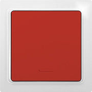 Eltako - Sender/Fernbedienung für Installationsschalterprogramme Funk-1-Kanal-Taster F1T55E-wg/rot für Rufsysteme
