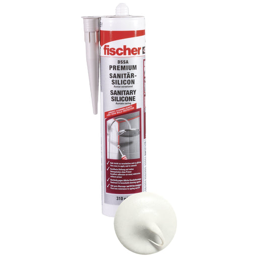 Fischer Deutschl - Dichtstoff Sanitärsilicon DSSA W weiss