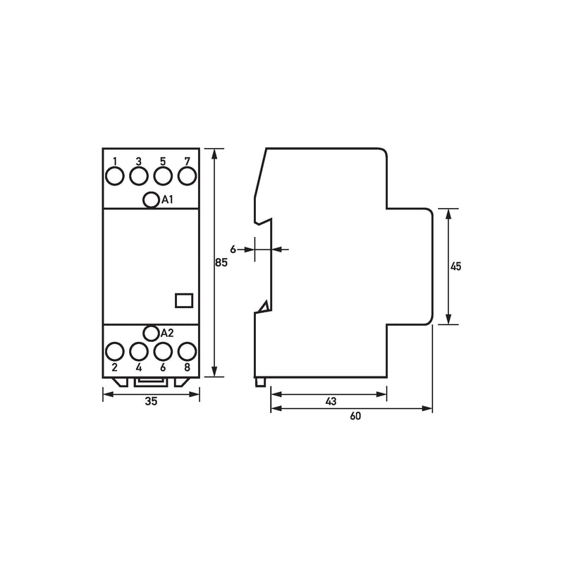 Doepke - Installationsschütz für Reiheneinbau Schütz HS 2-024AC/20-40 4 Schließer