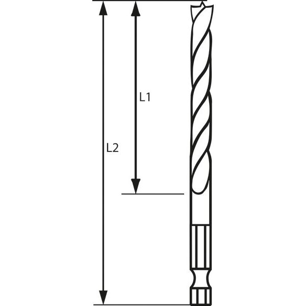 Bosch - Bohrer Holzspiralbohrer mit 2608595521 1/4-Zoll