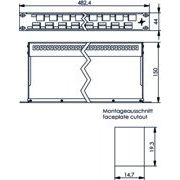 Telegärtner - Patchpanel Kupfer 19Z Modulträger 1HE 100021505 gewinkelt, schwarz