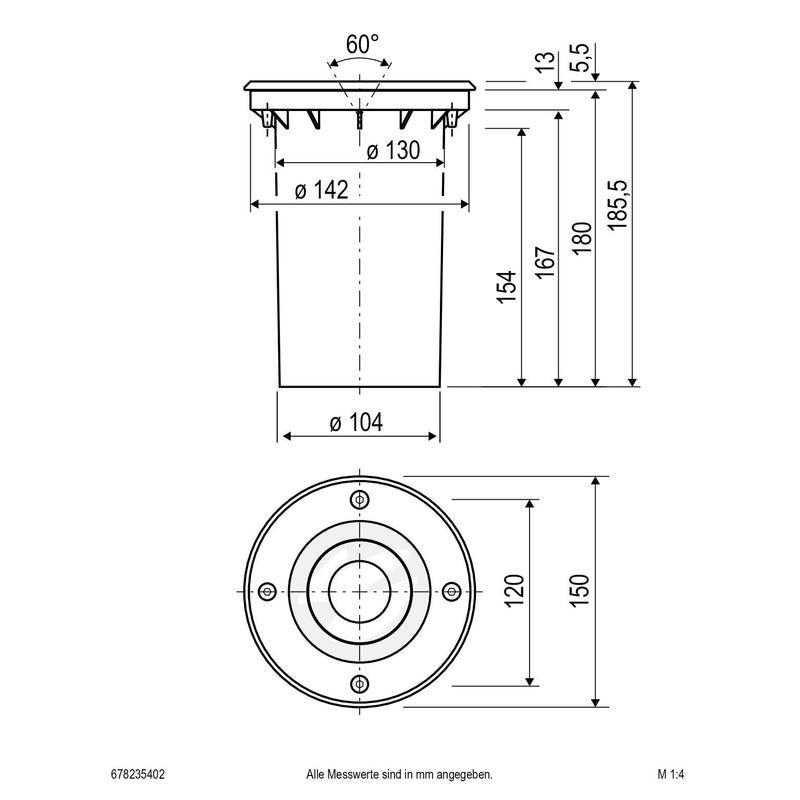 EVN Lichttechnik - Bodeneinbauleuchte LED-Bodeneinbauleuchte 678235402 IP67  − 1 Stück