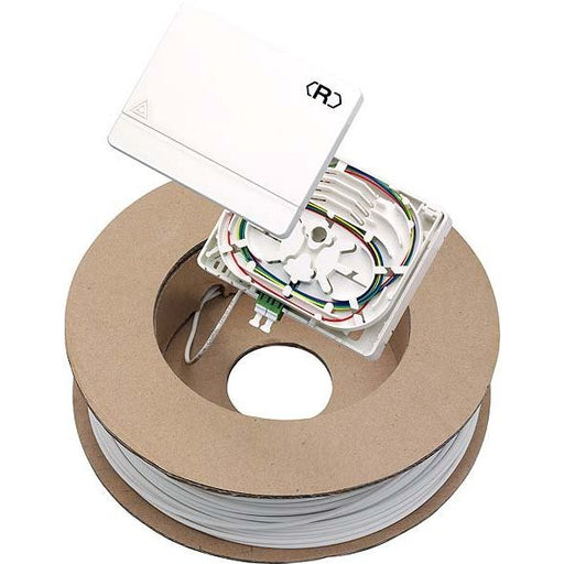 Rutenbeck - LWL-Abzweigdose FTTH-Anschlussset 2xLC-D OS2 APC 70m mit Wanddose, AP − 1 Stück by Rutenbeck
